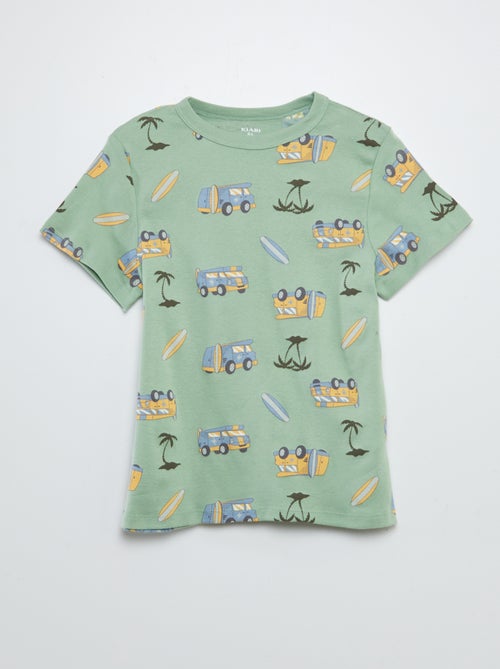Korte pyjamaset- T-shirt + short met print - 2-delig - Kiabi