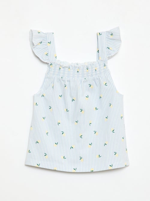 Korte pyjamaset met volanttop + short - 2-delig - Kiabi