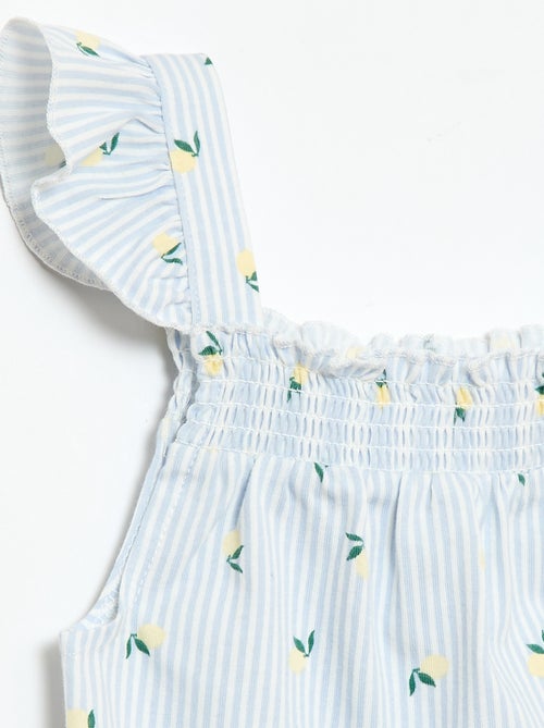 Korte pyjamaset met volanttop + short - 2-delig - Kiabi