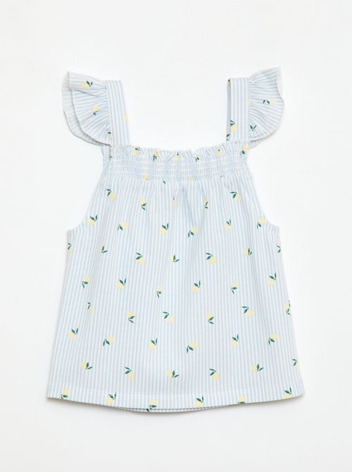 Korte pyjamaset met volanttop + short - 2-delig - Kiabi