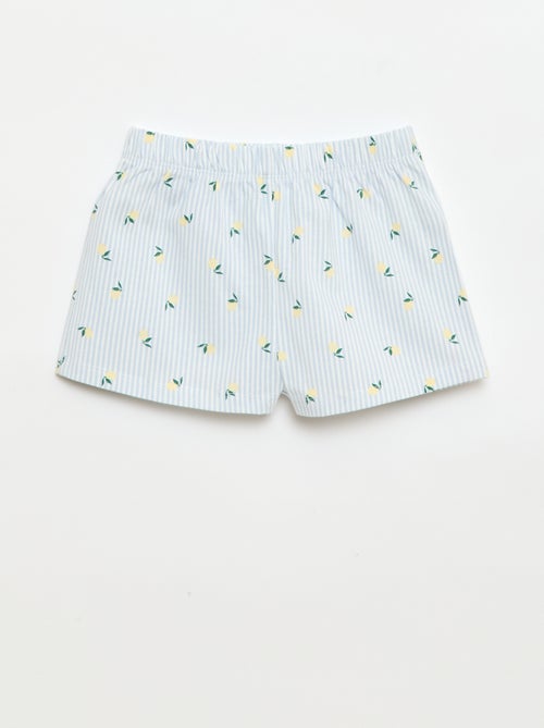 Korte pyjamaset met volanttop + short - 2-delig - Kiabi