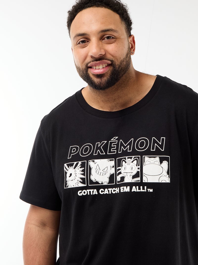 Korte pyjamaset T-shirt en short 'Pikachu' 'Pokémon' - 2-delig Zwart - Kiabi