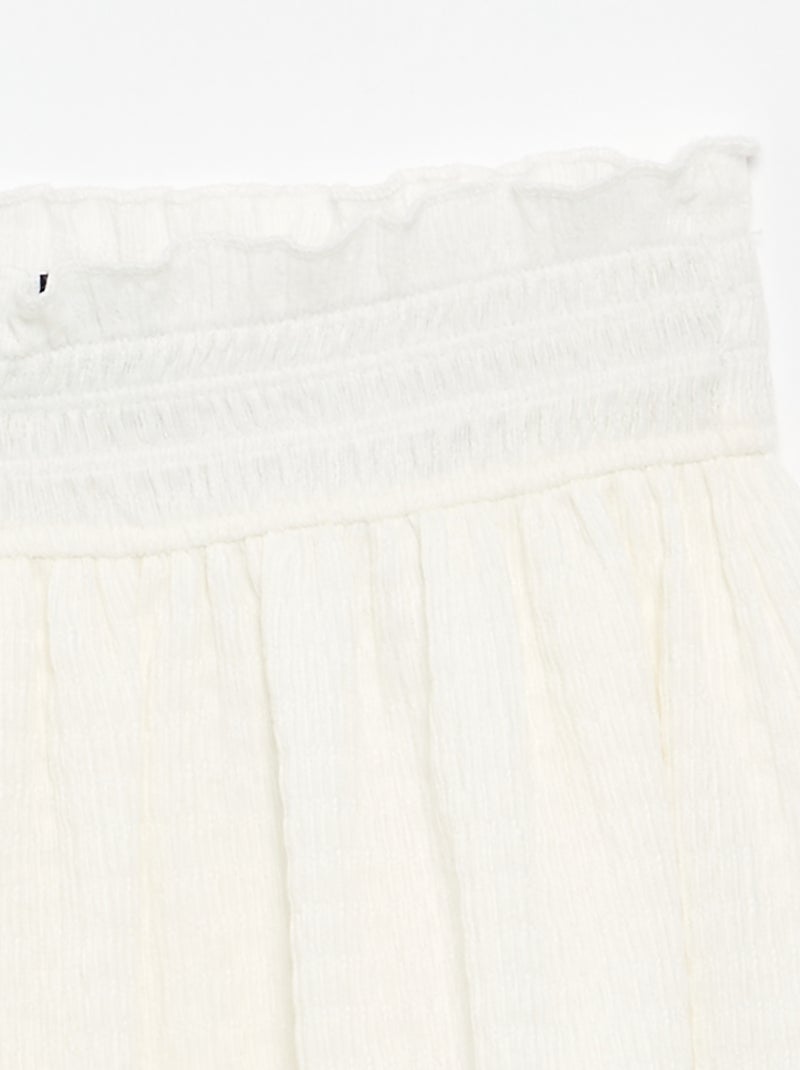 Korte rok in skatermodel met geïntegreerde short Wit - Kiabi