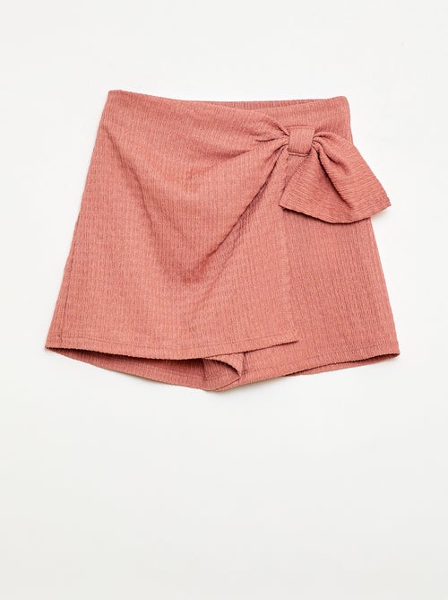 Korte rok-short van lichte effen tricot - Kiabi