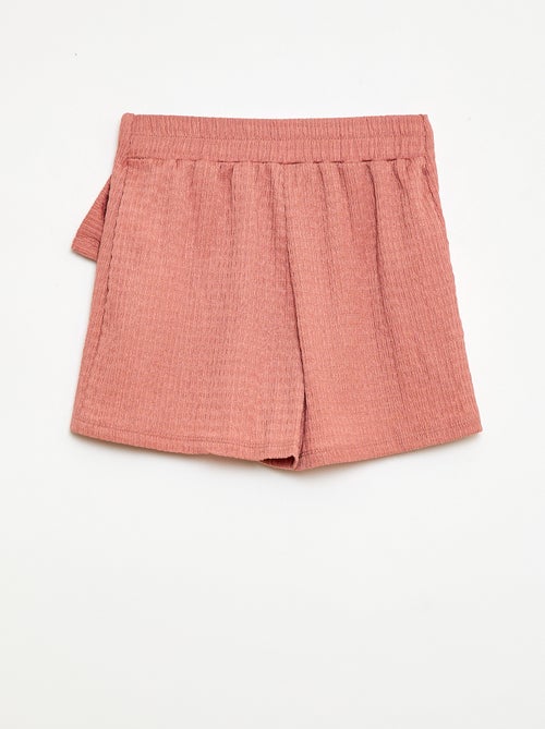 Korte rok-short van lichte effen tricot - Kiabi