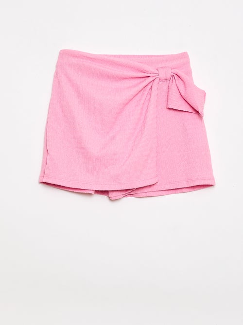 Korte rok-short van lichte effen tricot - Kiabi
