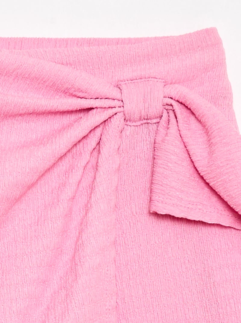 Korte rok-short van lichte effen tricot Rose - Kiabi