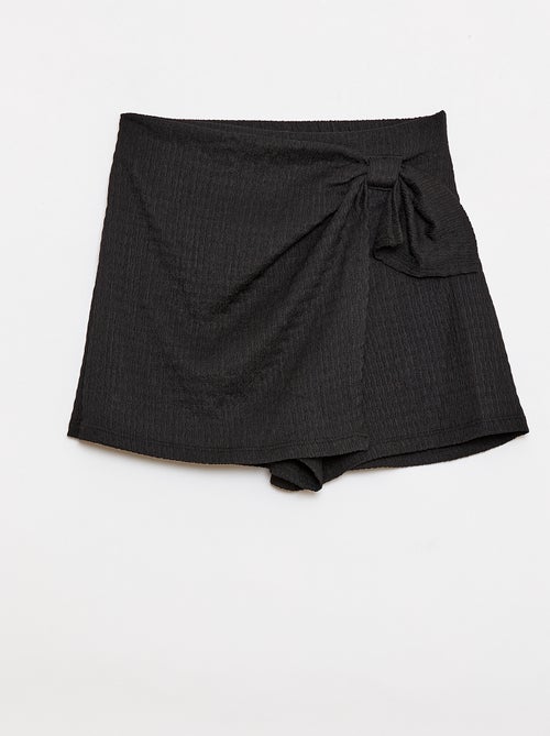 Korte rok-short van lichte effen tricot - Kiabi