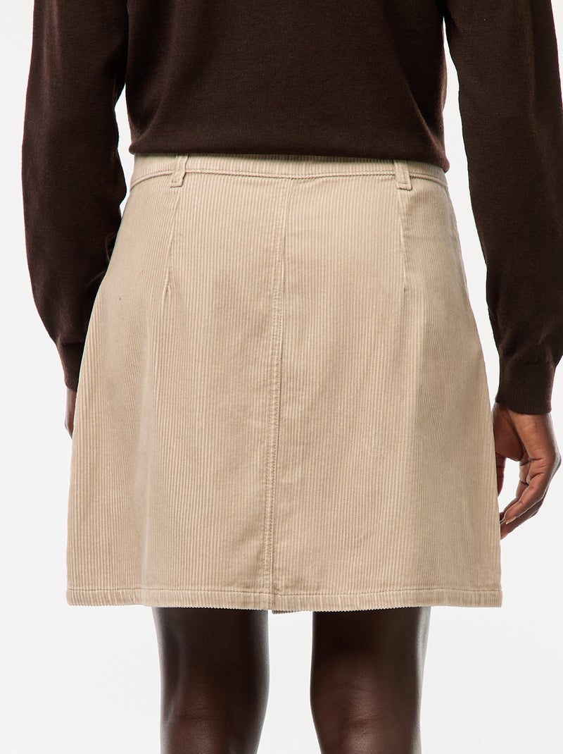 Korte rok van corduroy 'JDY' Biege - Kiabi