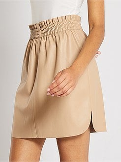 Korte rok van imitatieleer - Kiabi