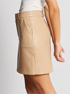 Korte rok van imitatieleer - Kiabi