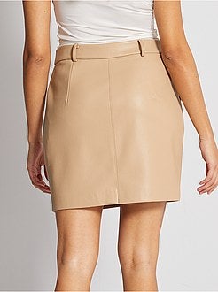 Korte rok van imitatieleer - Kiabi