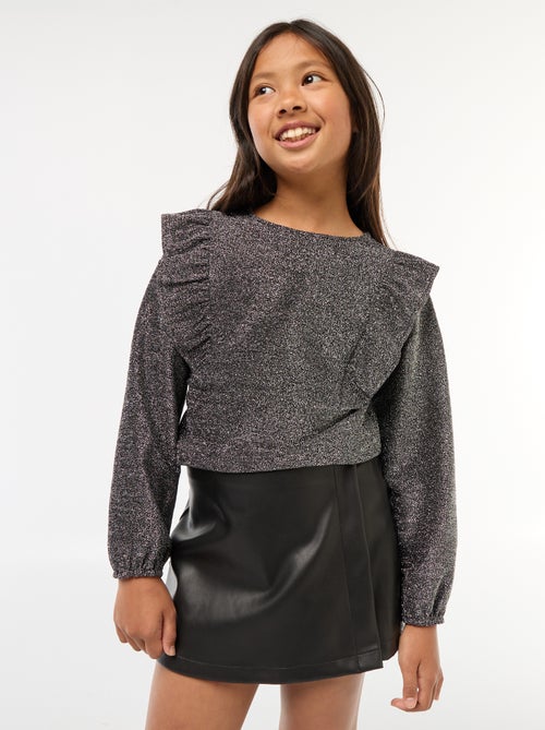 Korte rok van imitatieleer - Kiabi