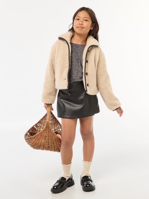 Korte rok van imitatieleer - Kiabi