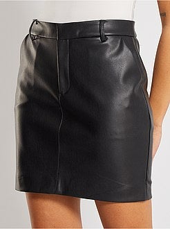 Korte rok van imitatieleer - Kiabi