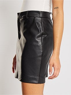 Korte rok van imitatieleer - Kiabi