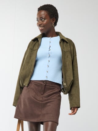 Korte rok van suedine