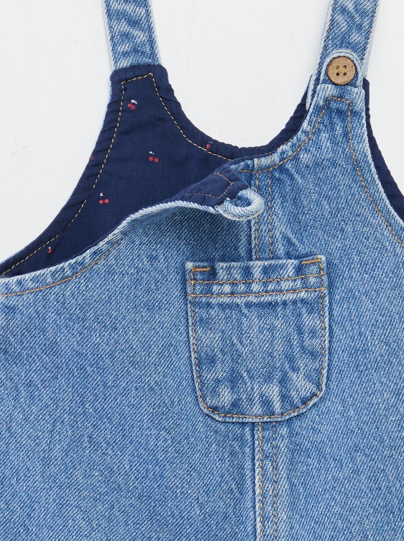 Korte salopette met borstzakje BLAUW - Kiabi