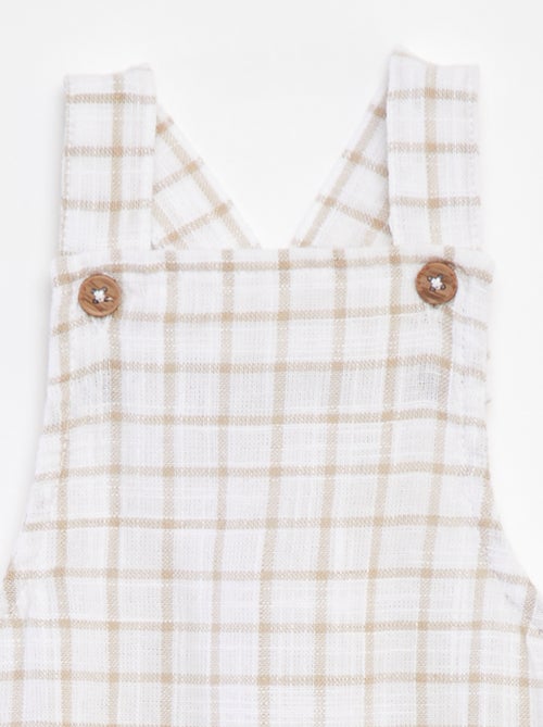 Korte salopette met ruitjes 'Name it' - Kiabi