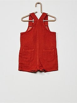 Korte salopette van katoengaas - Kiabi