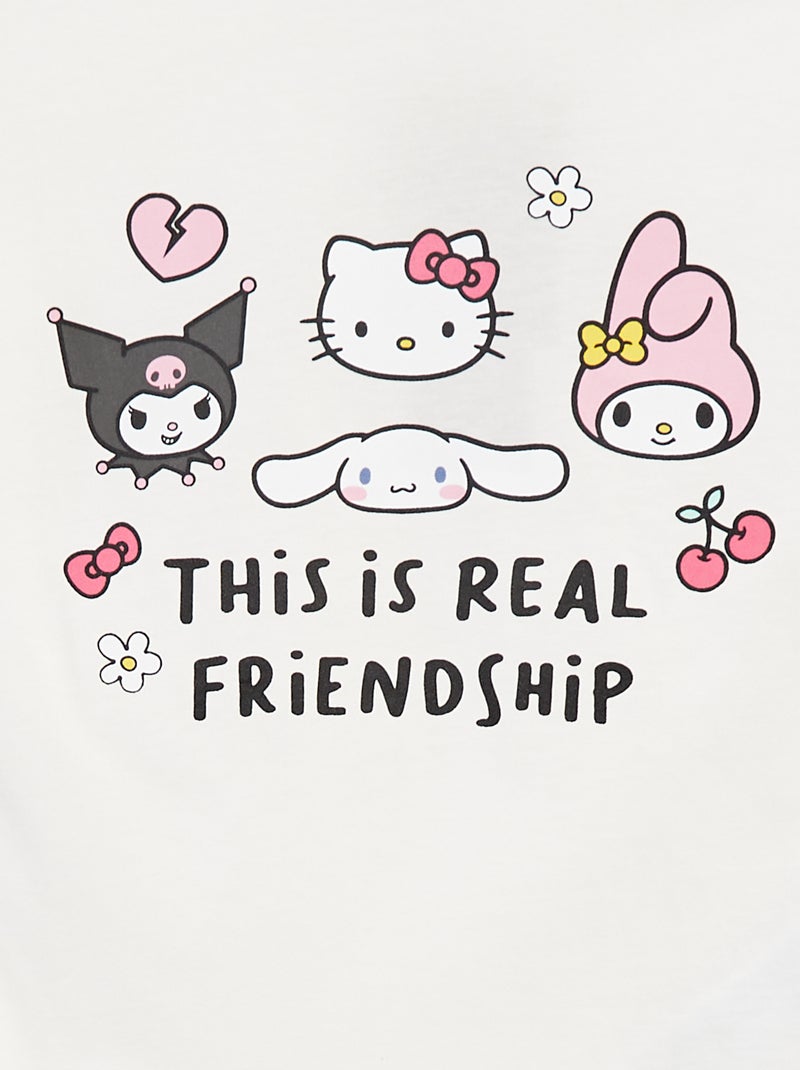 Korte setje - T-shirt + short 'Hello Kitty' - 2-delig Paars - Kiabi