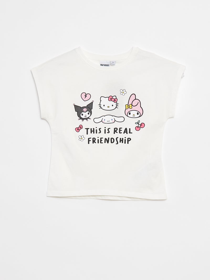 Korte setje - T-shirt + short 'Hello Kitty' - 2-delig Paars - Kiabi