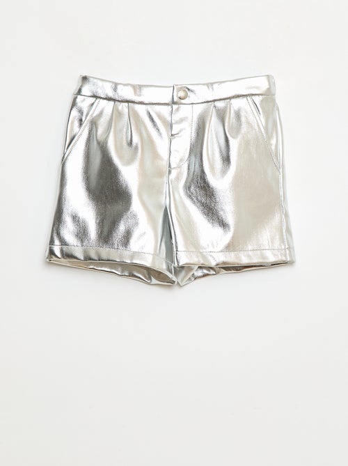 Korte short van imitatieleer - Kiabi