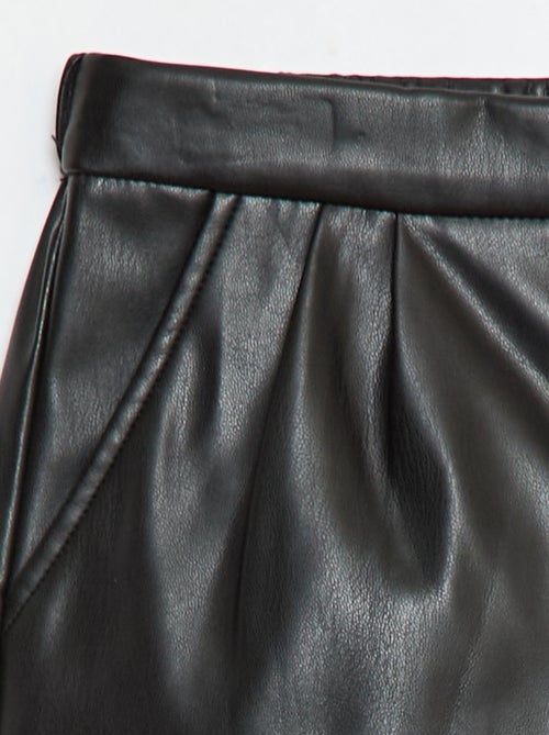 Korte short van imitatieleer - Kiabi