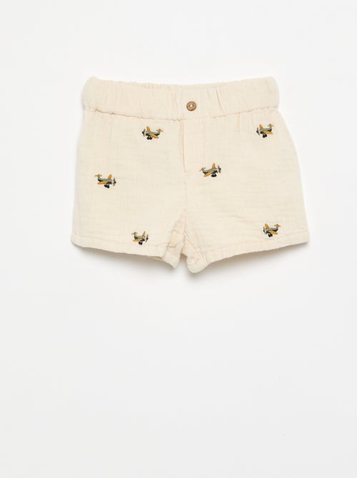 Korte short van katoengaas - Kiabi