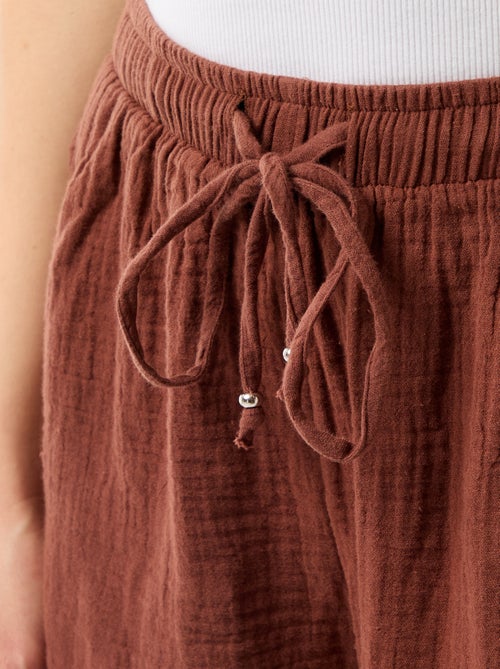 Korte short van katoengaas - Kiabi