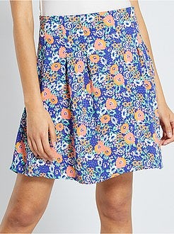 Korte, soepele rok met print - Kiabi
