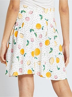 Korte, soepele rok met print - Kiabi