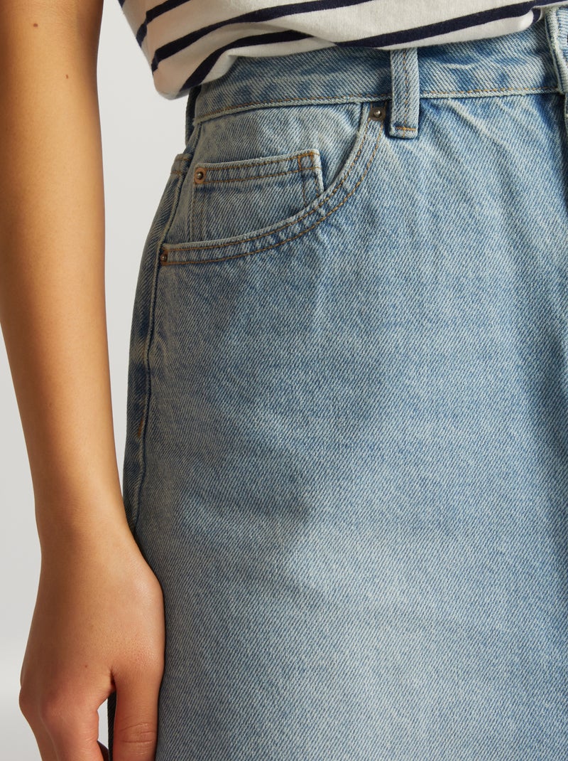 Korte spijkerrok BLAUW - Kiabi