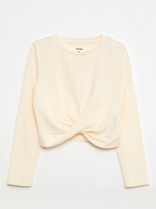 Korte top met lange mouwen - Kiabi
