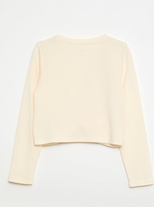 Korte top met lange mouwen - Kiabi