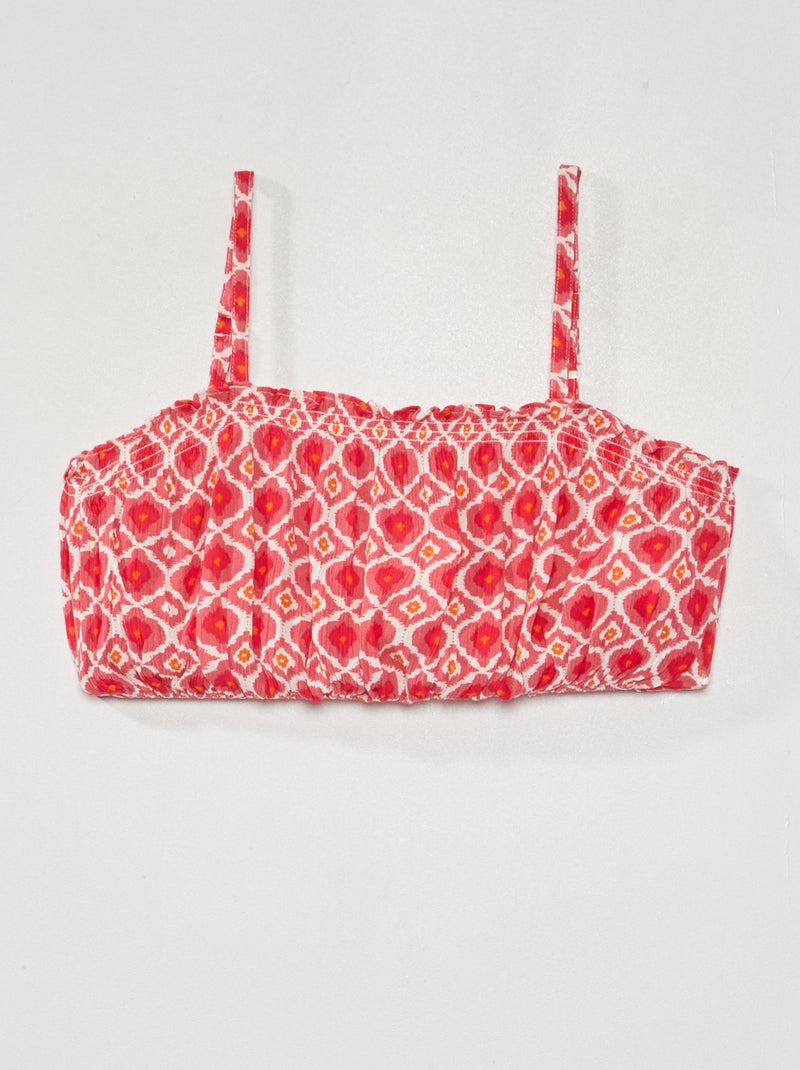 Korte top met smalle schouderbandjes ROSE - Kiabi