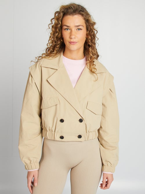 Korte trenchcoat - cropped model - Kiabi