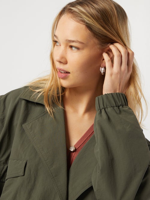Korte trenchcoat - cropped model - Kiabi