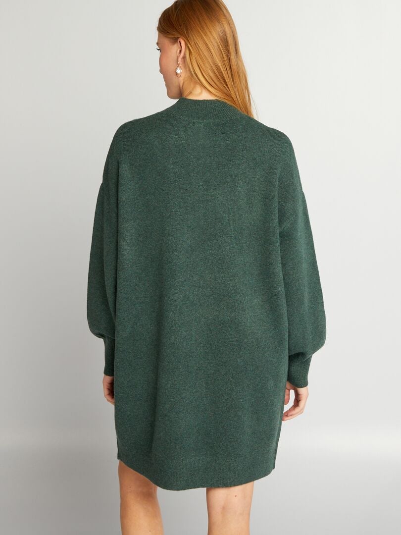 YUTILA Gebreide damesjurk, trui-jurk, elegante winterjurk, lange mouwen