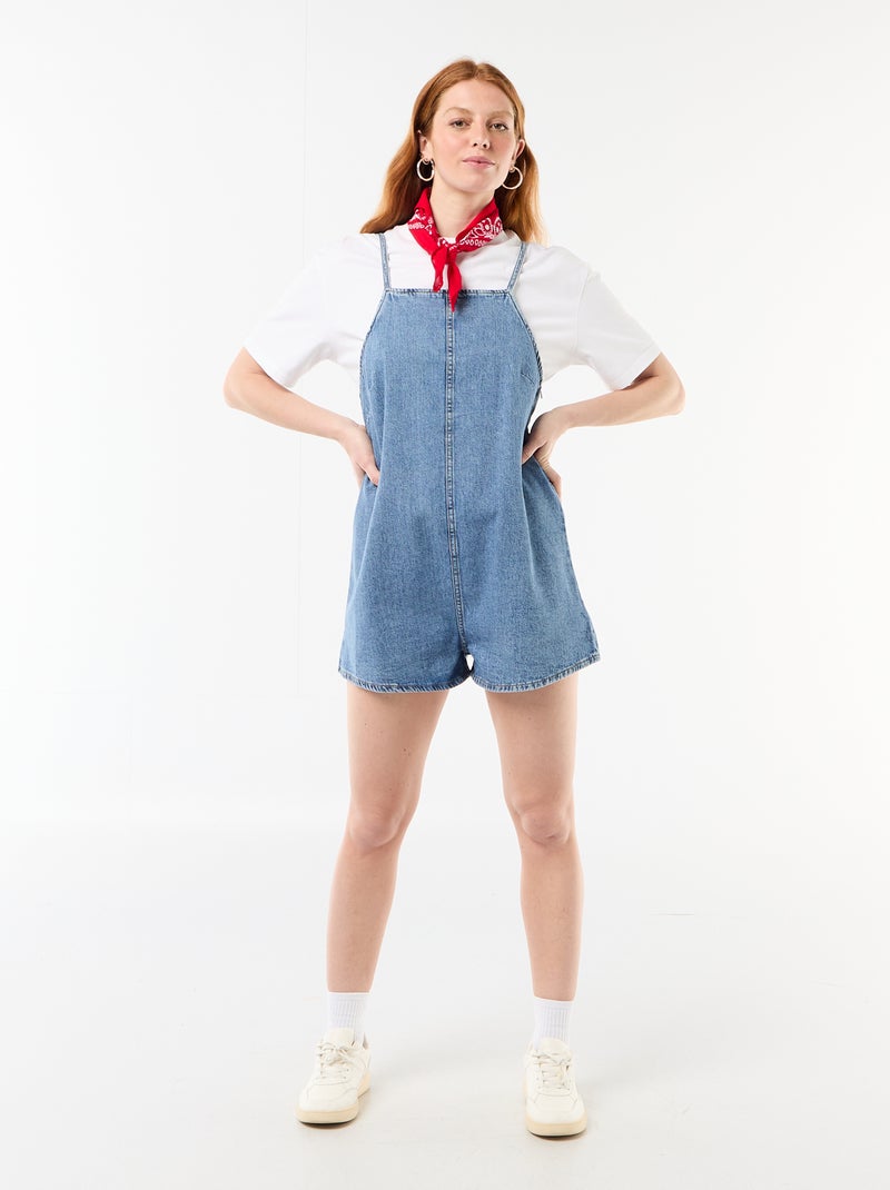 Korte tuinbroek jumpsuit Blauw - Kiabi