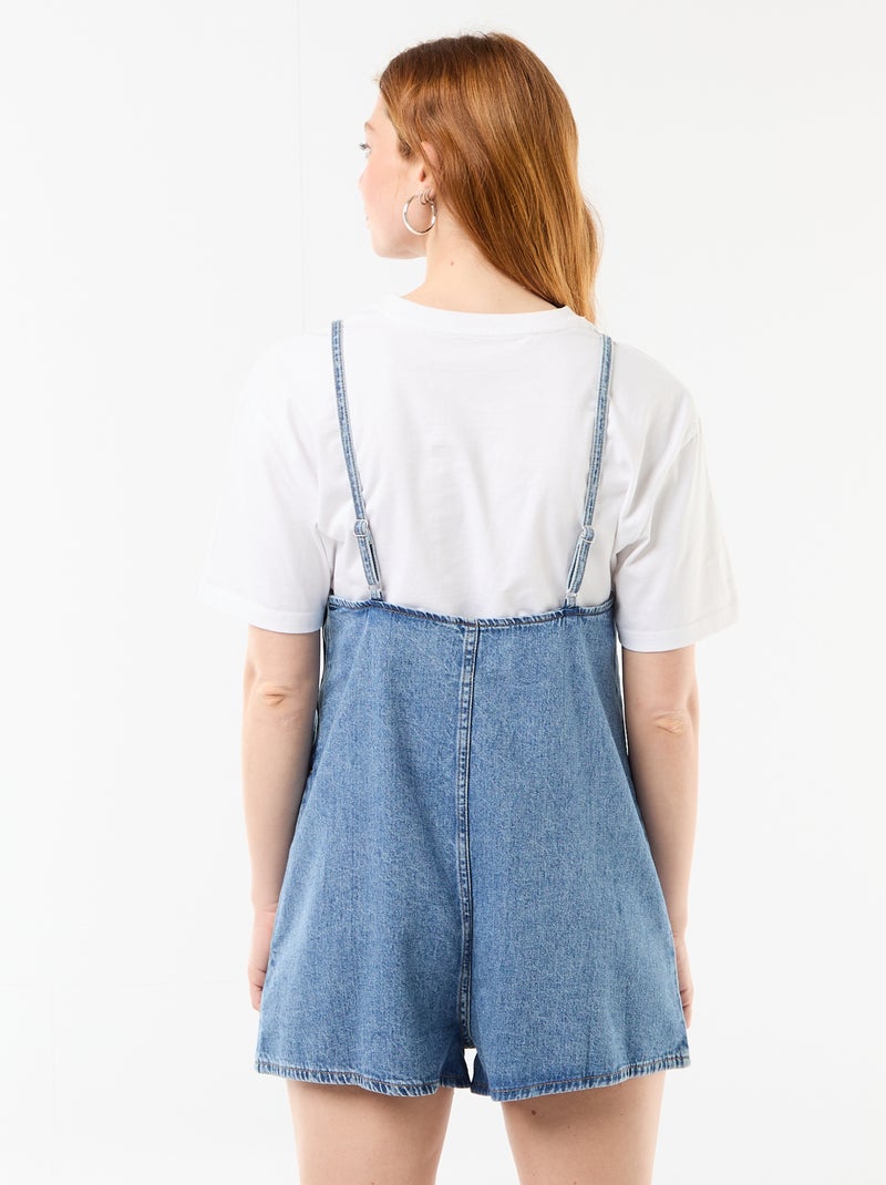 Korte tuinbroek jumpsuit Blauw - Kiabi