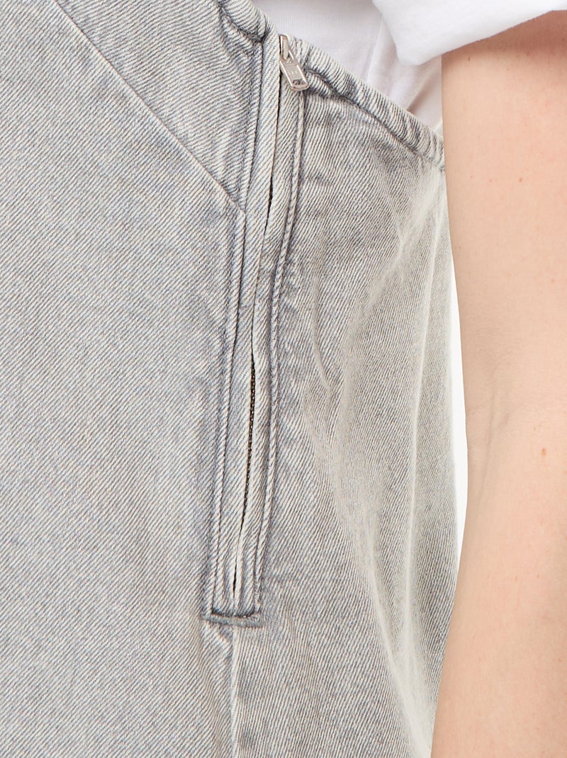 Korte tuinbroek jumpsuit Grijs - Kiabi