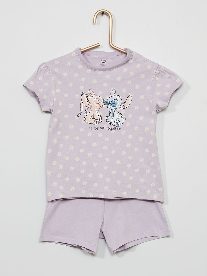 Korte, tweedelige pyjama 'Stitch' 'Disney' PAARS - Kiabi