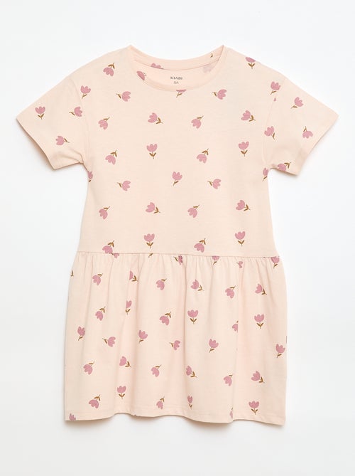 Kortemouwjurk met motief - Kiabi