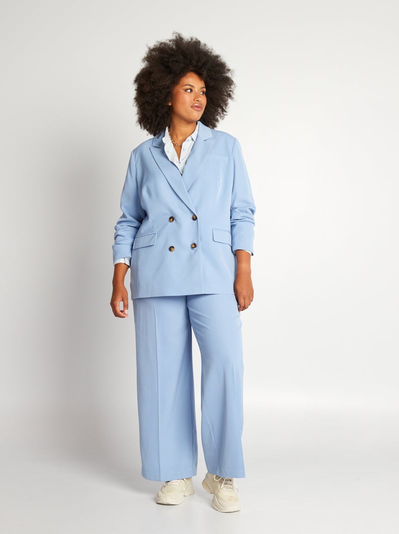 Kostuumbroek met wijde pijpen BLAUW - Kiabi