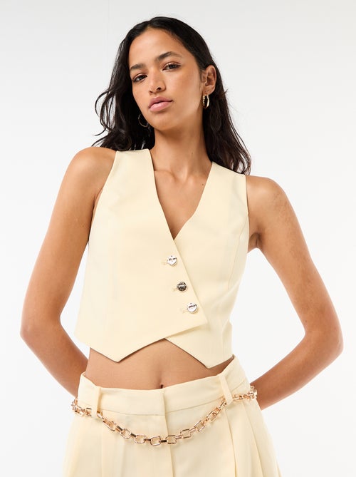 Kostuumgilet met asymmetrische knoopsluiting - Kiabi