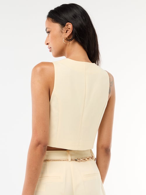 Kostuumgilet met asymmetrische knoopsluiting - Kiabi