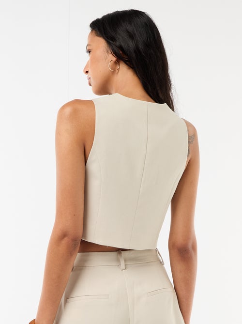 Kostuumgilet met asymmetrische knoopsluiting - Kiabi