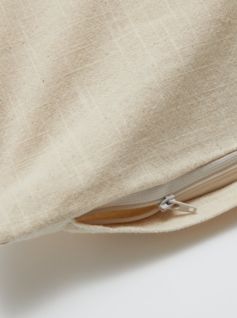 Kussenhoes (45x45cm) met linnenlook - Kiabi Home BIEGE - Kiabi