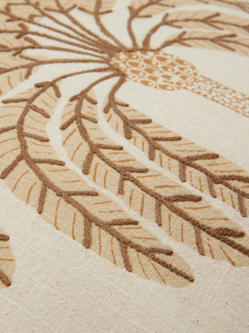 Kussenhoes (45x45cm) met linnenlook - Kiabi Home BIEGE - Kiabi